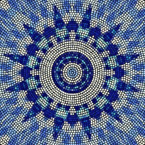 Ilustrace Vector seamless mosaic art pattern. Art, kastanka, (40 x 40 cm)