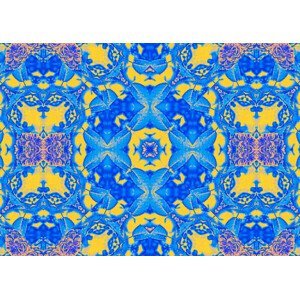 Ilustrace Seamless kaleidoscopic mosaic pattern background, oxygen, (40 x 30 cm)