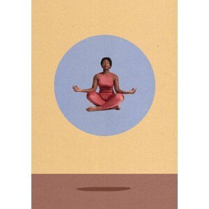 Ilustrace woman meditating sitting crosslegged, We Are, (26.7 x 40 cm)