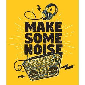 Umělecký tisk Make some noise musical design with boom box, Alex_Bond, (35 x 40 cm)