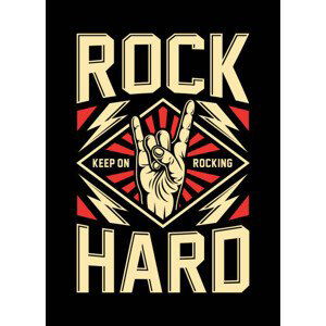 Umělecký tisk Rock On Hand Sign Vector Illustration, vectorkingdom, (30 x 40 cm)