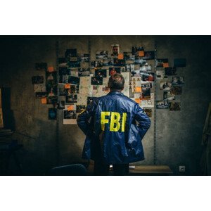 Umělecká fotografie Mature FBI agent works on a case alone, South_agency, (40 x 26.7 cm)