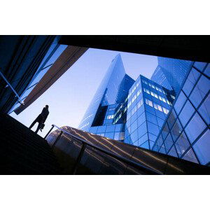 Umělecká fotografie Businessman on top of stairs at, EschCollection, (40 x 26.7 cm)