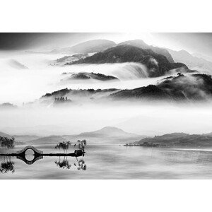 Umělecká fotografie Painting style of chinese landscape, nicholashan, (40 x 26.7 cm)