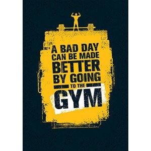 Ilustrace Gym Workout Motivation Quote, subtropica, (26.7 x 40 cm)
