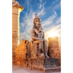 Umělecká fotografie Seated statue of Ramesses II by, Anton Aleksenko, (26.7 x 40 cm)