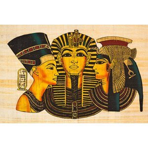 Umělecká fotografie "Nefertiti, Tutankhamun,  and Cleopatra ", ewg3D, (40 x 26.7 cm)