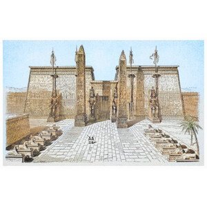 Umělecká fotografie Old engraved illustration of Temple of, mikroman6, (40 x 24.6 cm)