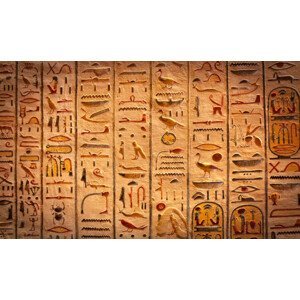 Umělecká fotografie Detail of Egyptian hieroglyphs in Luxor, narvikk, (40 x 24.6 cm)