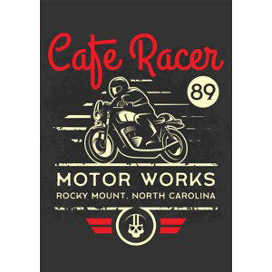 Umělecký tisk Classic cafe racer motorcycle poster., DMaryashin, (26.7 x 40 cm)