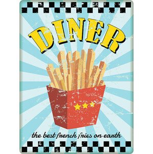 Umělecký tisk retro diner sign, with french fries, thomas-bethge, (30 x 40 cm)