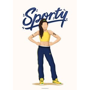 Ilustrace Sporty Spice, Nour Tohme, (30 x 40 cm)