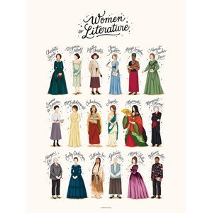 Ilustrace Women of Literature, Nour Tohme, (30 x 40 cm)
