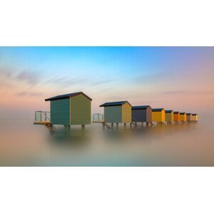 Umělecká fotografie Beach huts, Boterman Patrick, (40 x 22.5 cm)