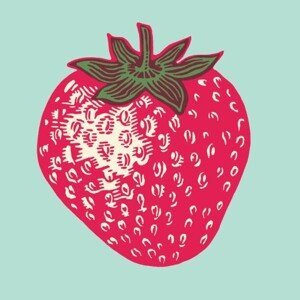 Umělecký tisk Strawberry, CSA-Printstock, (40 x 40 cm)