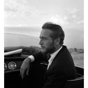Umělecká fotografie Paul Newman during a trip on a water taxi, 1963, (35 x 40 cm)