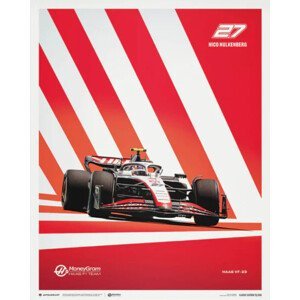Umělecký tisk MoneyGram Haas F1 Team - Nico Hulkenberg - 2023, (40 x 50 cm)