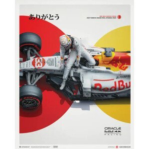 Umělecký tisk Oracle Red Bull Racing - The White Bull - Honda Livery - Turkish Grand Prix - 2021, (40 x 50 cm)