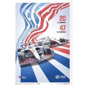 Umělecký tisk Haas F1 Team - United States Grand Prix - 2022, (21 x 30 cm)