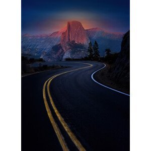 Umělecká fotografie Sunset Half Dome Yosemite, Jiahong Zeng, (30 x 40 cm)