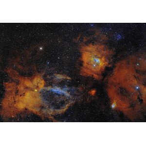 Umělecká fotografie The Bubble Nebula and open star, Roberto Colombari/Stocktrek Images, (40 x 26.7 cm)