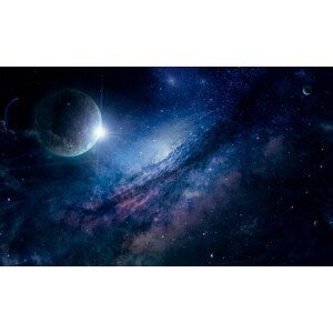 Umělecká fotografie planet and nebula in space,, Margarita Balashova, (40 x 24.6 cm)