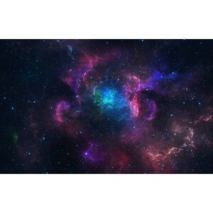 Umělecká fotografie Blue and pink nebula, kevron2001, (40 x 24.6 cm)