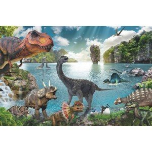 Plakát, Obraz - Dinosaurs - Collage, (91.5 x 61 cm)