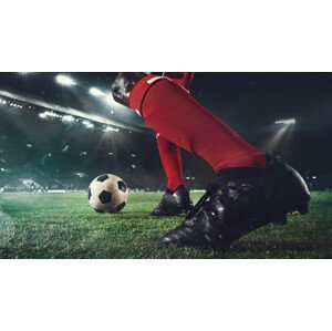Umělecká fotografie Close up football or soccer player, anton5146, (40 x 22.5 cm)