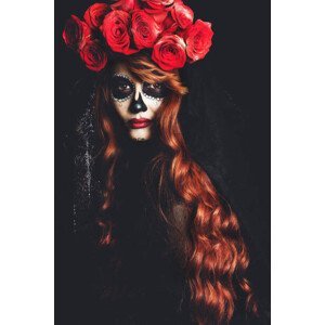 Umělecká fotografie Catrina Roses and Makeup - Dia de Muertos, saraidasilva, (26.7 x 40 cm)