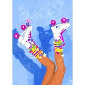 Ilustrace Skate like a Girl, Raissa Oltmanns, (30 x 40 cm)