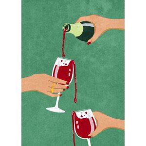 Ilustrace Cheers Girls, Raissa Oltmanns, (30 x 40 cm)