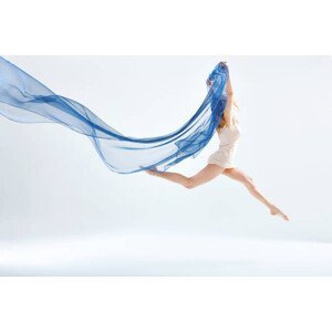 Umělecká fotografie Blue Cloth and Motion, Plan Shoot / Imazins, (40 x 26.7 cm)
