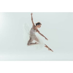 Umělecká fotografie beautiful ballet dancer in white dress, LightFieldStudios, (40 x 26.7 cm)
