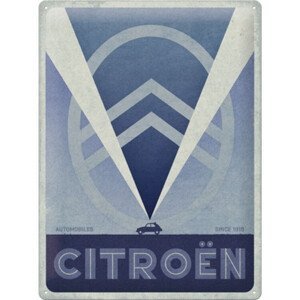 Plechová cedule Citroen 2CV Logo, (30 x 40 cm)