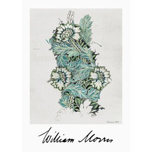 Ilustrace Anemone, William Morris, (30 x 40 cm)