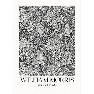 Ilustrace Marigold Monochrome, William Morris, (30 x 40 cm)