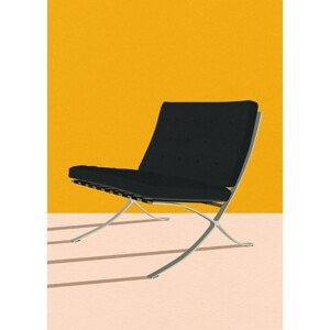 Ilustrace Barcelona Chair By Mies Van Der Rohe, Rosi Feist, (30 x 40 cm)