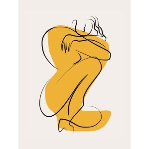 Ilustrace Self Hug In Linear Abstract, Little Dean, (30 x 40 cm)