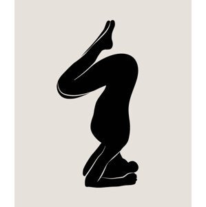 Ilustrace Woman doing Yoga, Pilates. Slim girl doing yoga., Alina Beketova, (35 x 40 cm)