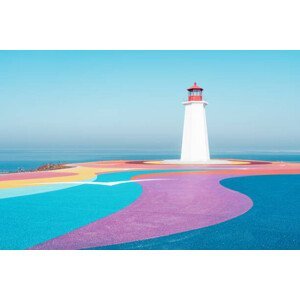 Umělecká fotografie Colorful road by the sea, Jiojio, (40 x 26.7 cm)