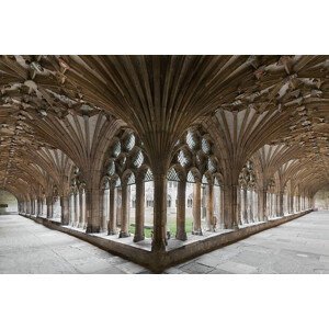 Umělecká fotografie Ornate Ceiling And Pillars Around Canterbury, Terence Waeland / Design Pics, (40 x 26.7 cm)