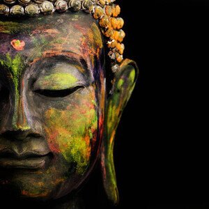 Umělecká fotografie Colorful Buddha, kdfotografie, (40 x 40 cm)