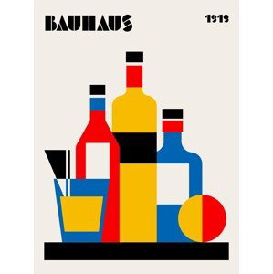 Ilustrace Bauhaus Wine Print, Retrodrome, (30 x 40 cm)