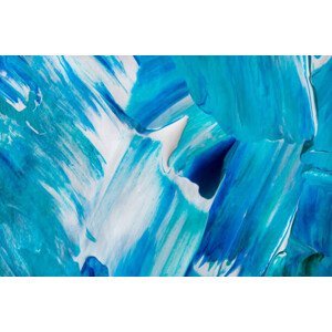 Ilustrace Abstract painting blue background. A fragment, Anna Pismenskova, (40 x 26.7 cm)