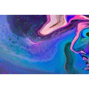 Ilustrace Colorful paint fluid art and background material, bee32, (40 x 26.7 cm)