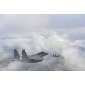 Umělecká fotografie Air Force Jets military training flight., bfk92, (40 x 26.7 cm)