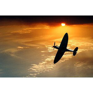 Umělecká fotografie Spitfire Patrol, BrettCharlton, (40 x 26.7 cm)