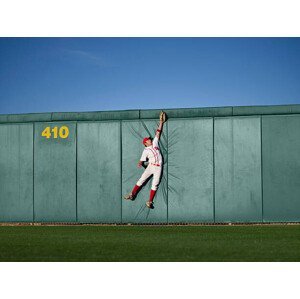Umělecká fotografie USA, California, San Bernardino, baseball player, Donald Miralle, (40 x 30 cm)