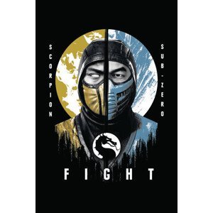 Umělecký tisk Mortal Kombat - Scropion & Sub-Zero, (26.7 x 40 cm)